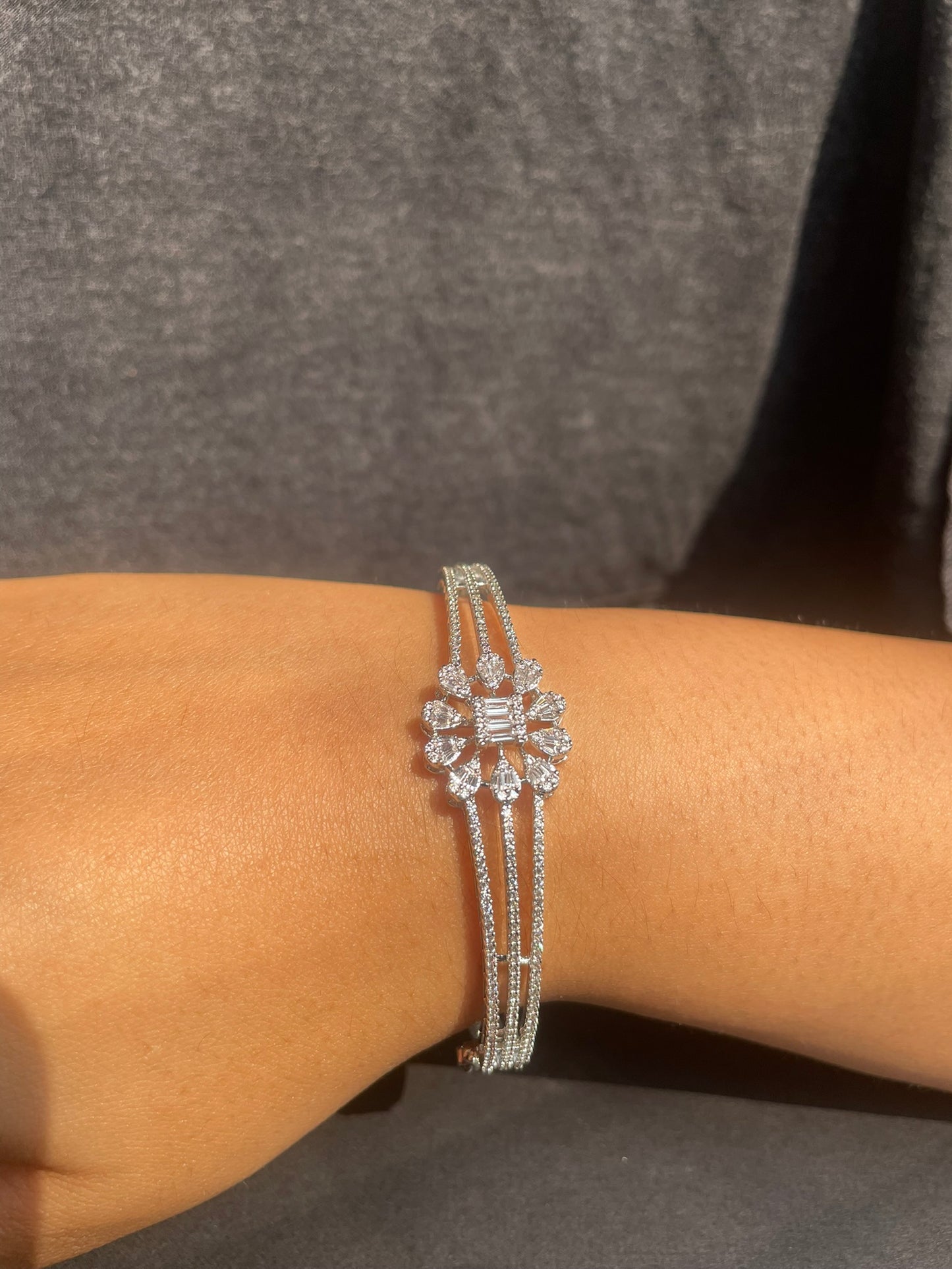 Floral Sparkle Diamond Bracelet