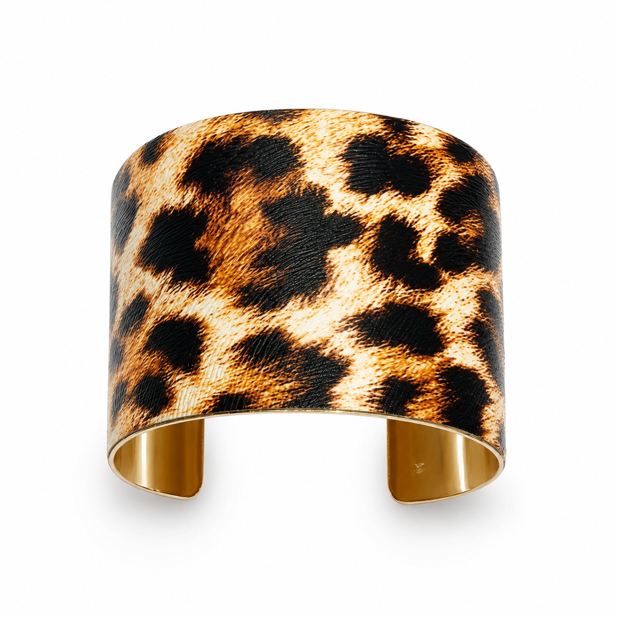 Leopard Print Wide Cuff Bracelet