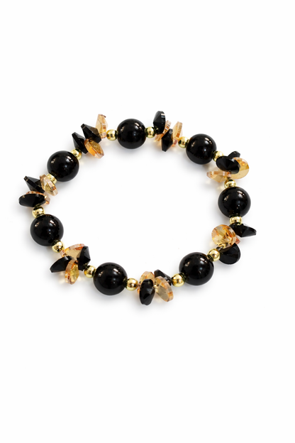 Midnight Glow Beaded Bracelet