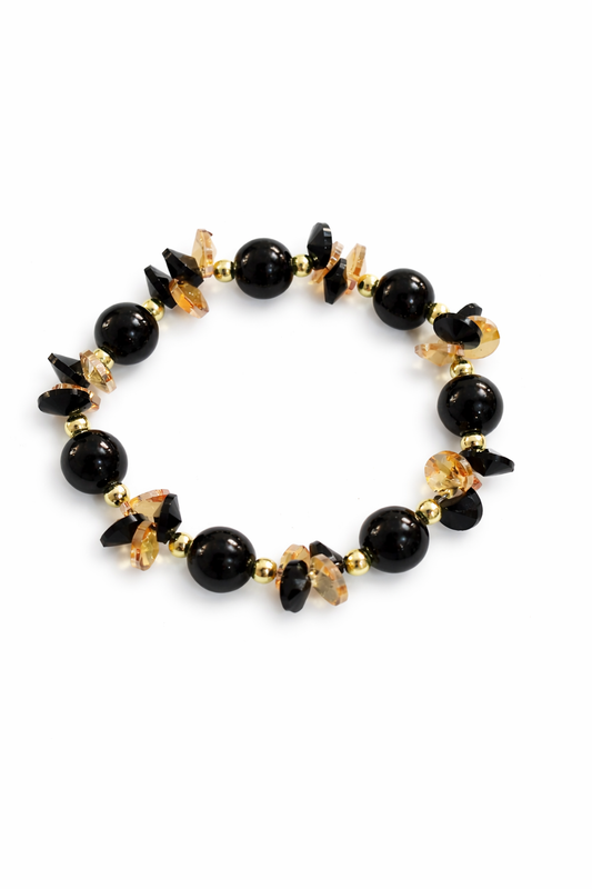 Midnight Glow Beaded Bracelet