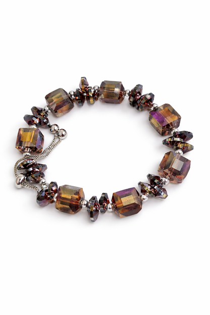 Midnight Glow Beaded Bracelet
