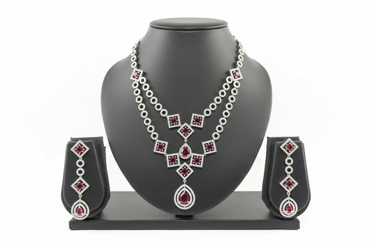 Ruby Royale AD Necklace Set