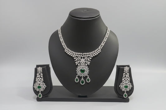 Emerald Drop AD Necklace Set