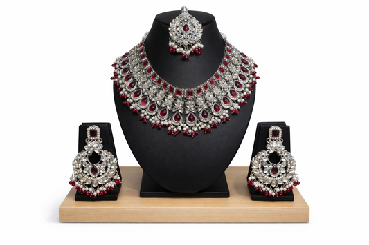 Ruby Red Kundan Choker Set
