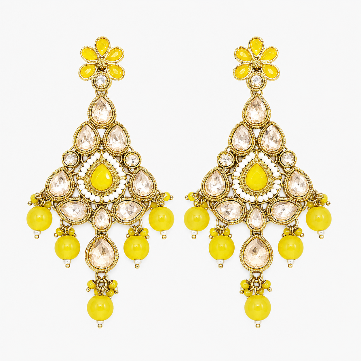 Sunshine Bloom Chandbali Earrings