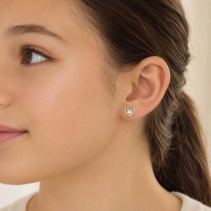 Golden Heart Earrings