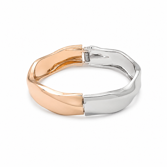 Two-Tone Sculpted Luxe Bracelet