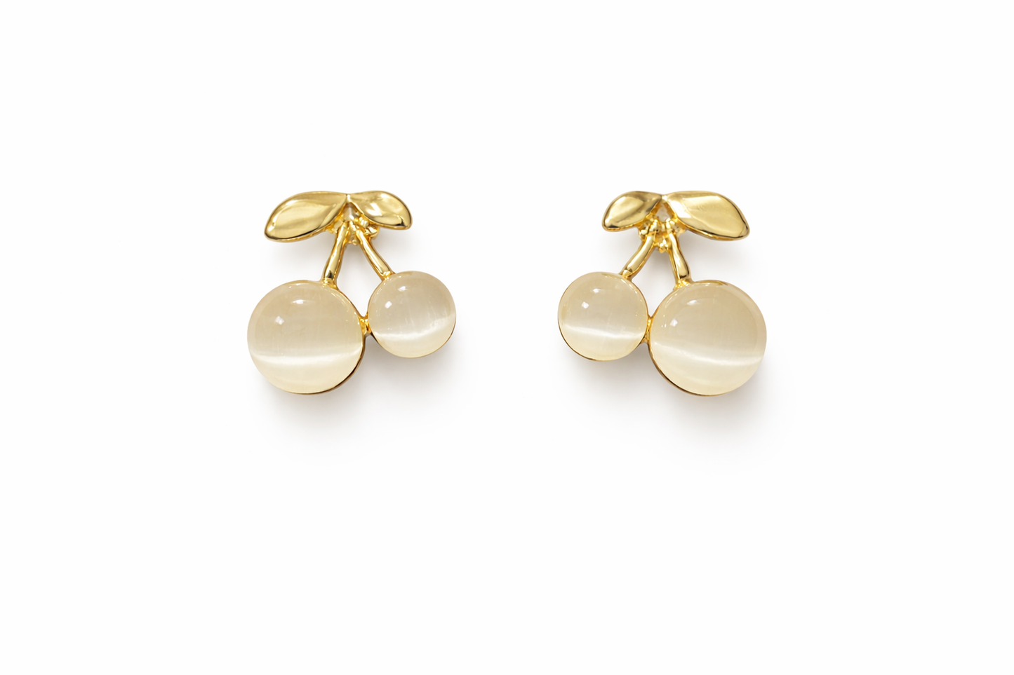 Cherry Glow Stud Earrings