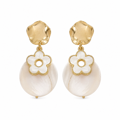 Pearl Bloom Drop Earrings