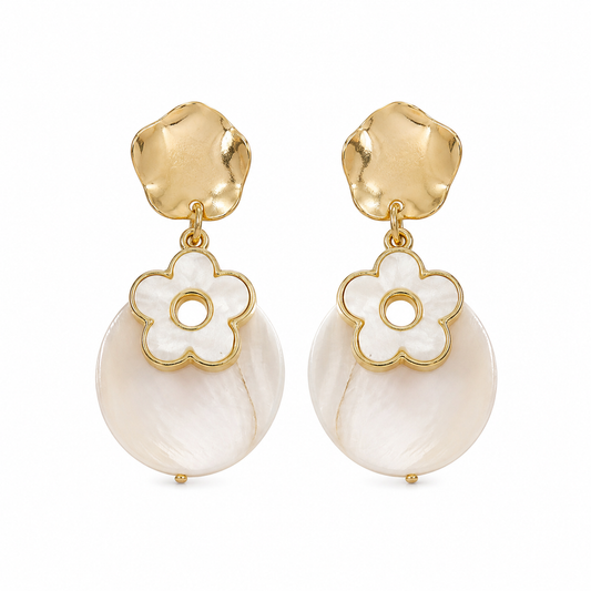 Pearl Bloom Drop Earrings