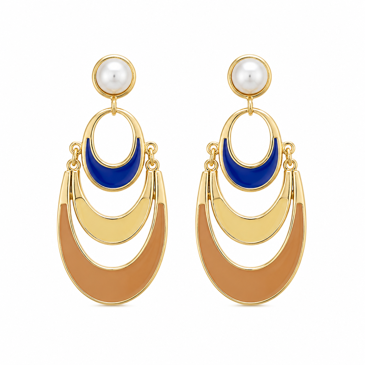 Pearl Eclipse Statement Earrings