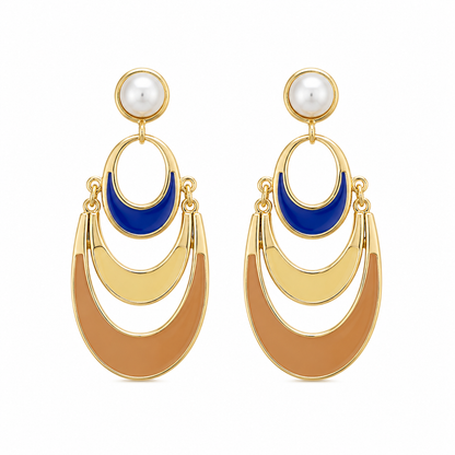 Pearl Eclipse Statement Earrings