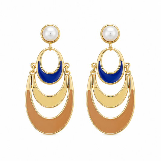 Pearl Eclipse Statement Earrings