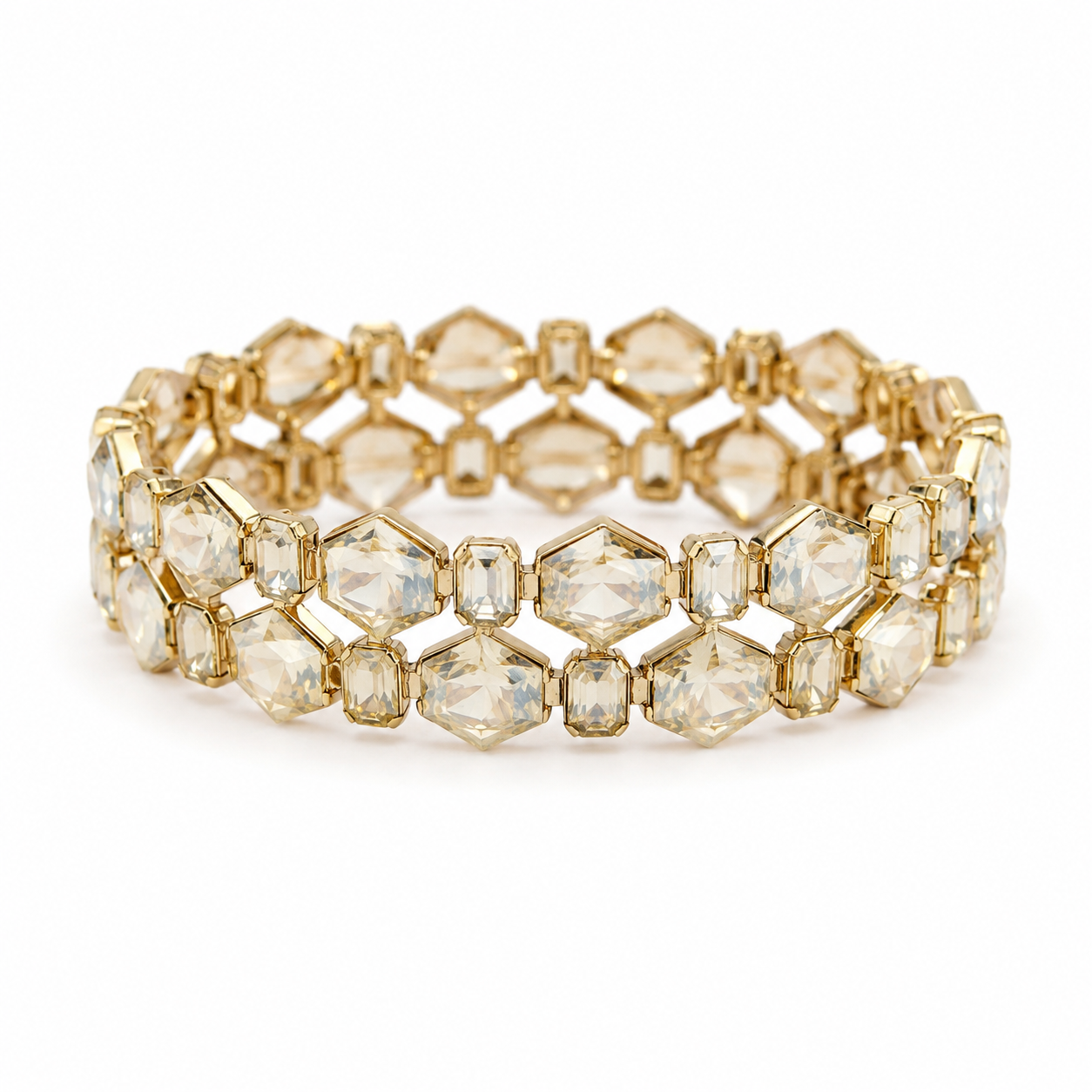 Golden Radiance Crystal Bracelet