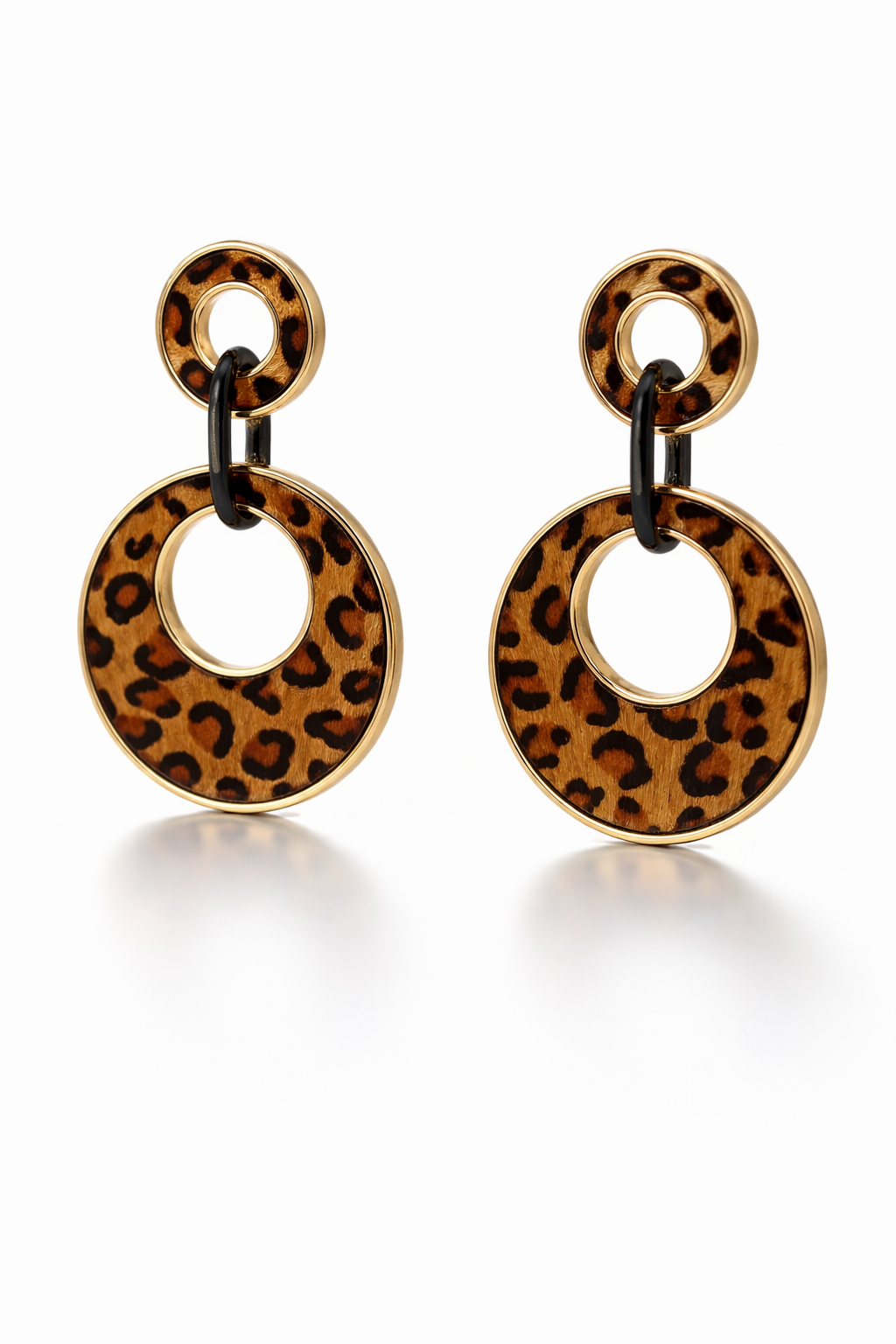 Leopard Luxe Double-Hoop Earrings