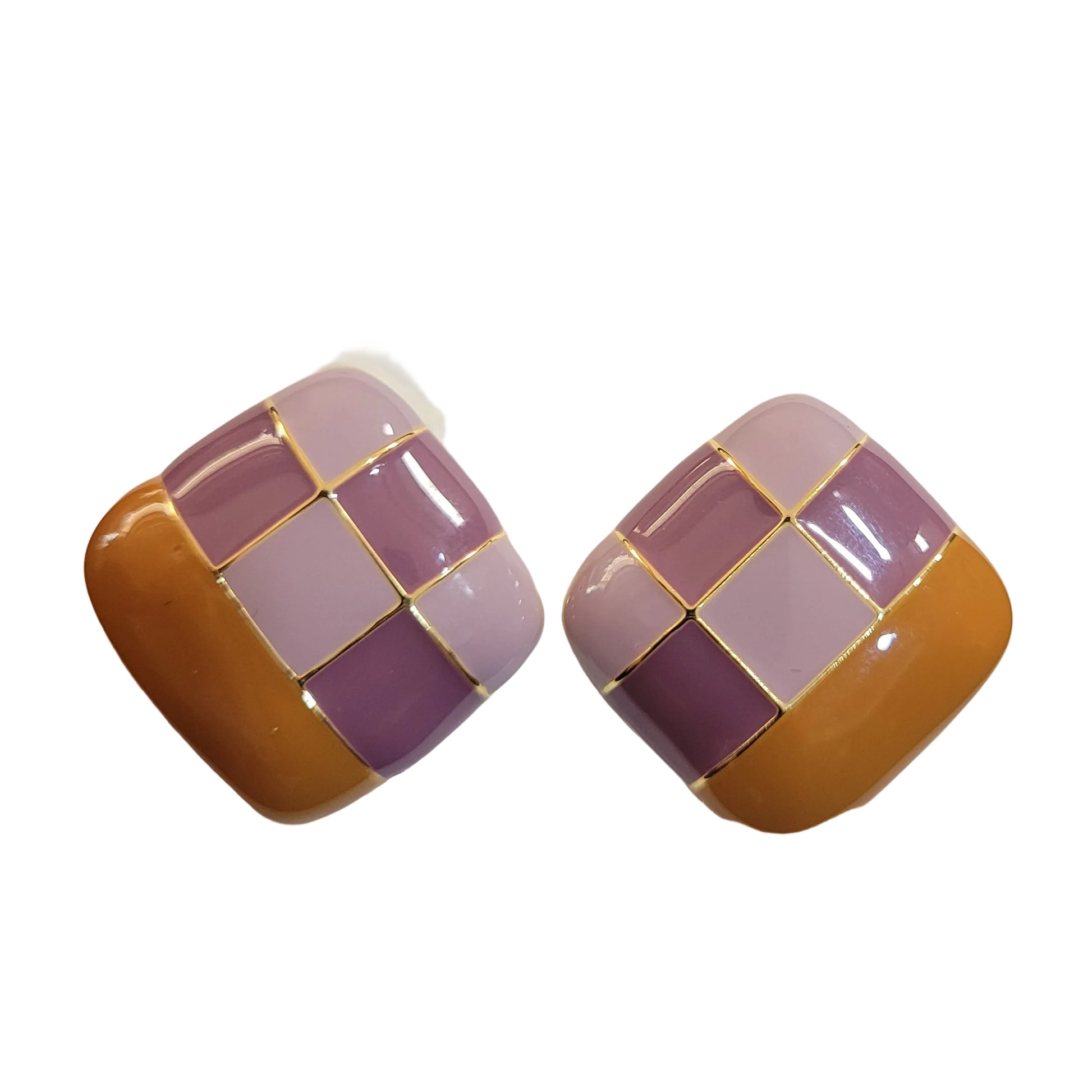 Pastel Block Stud Earrings