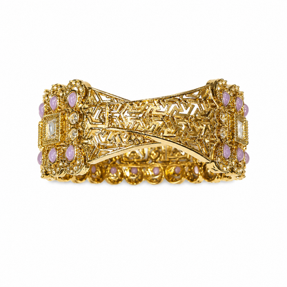 Ethnic Lavender Kundan Kada
