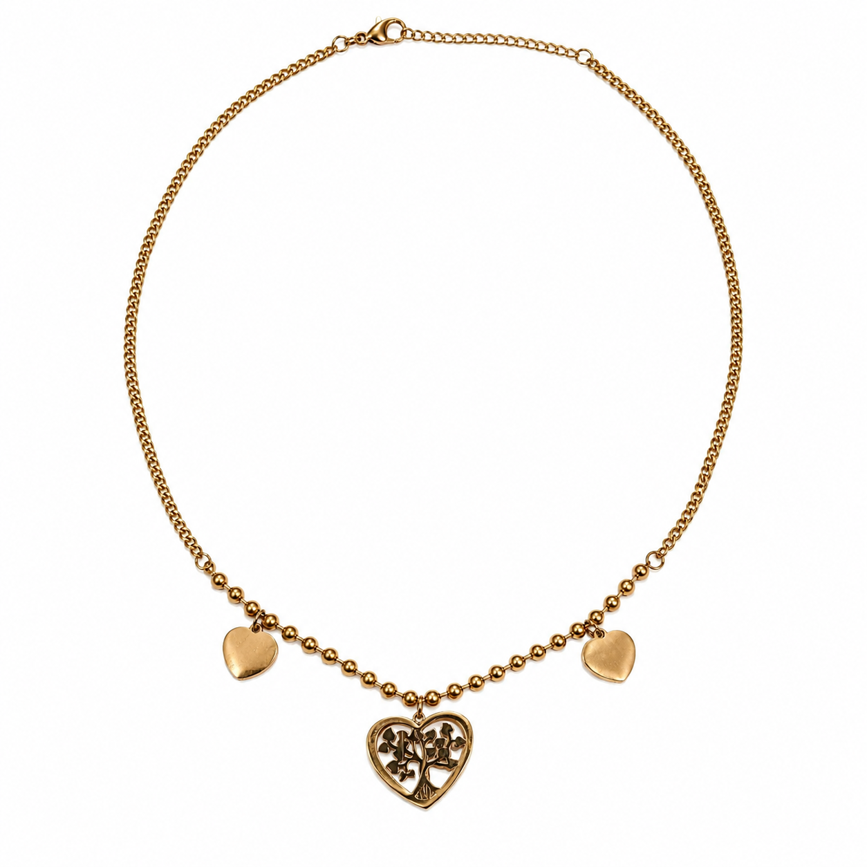 Tree of Love Heart Charm Necklace