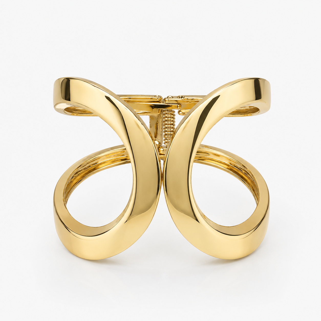 Gold-Plated Sculptural Cuff Bracelet