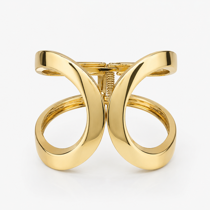 Gold-Plated Sculptural Cuff Bracelet