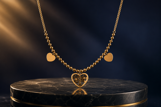 Tree of Love Heart Charm Necklace