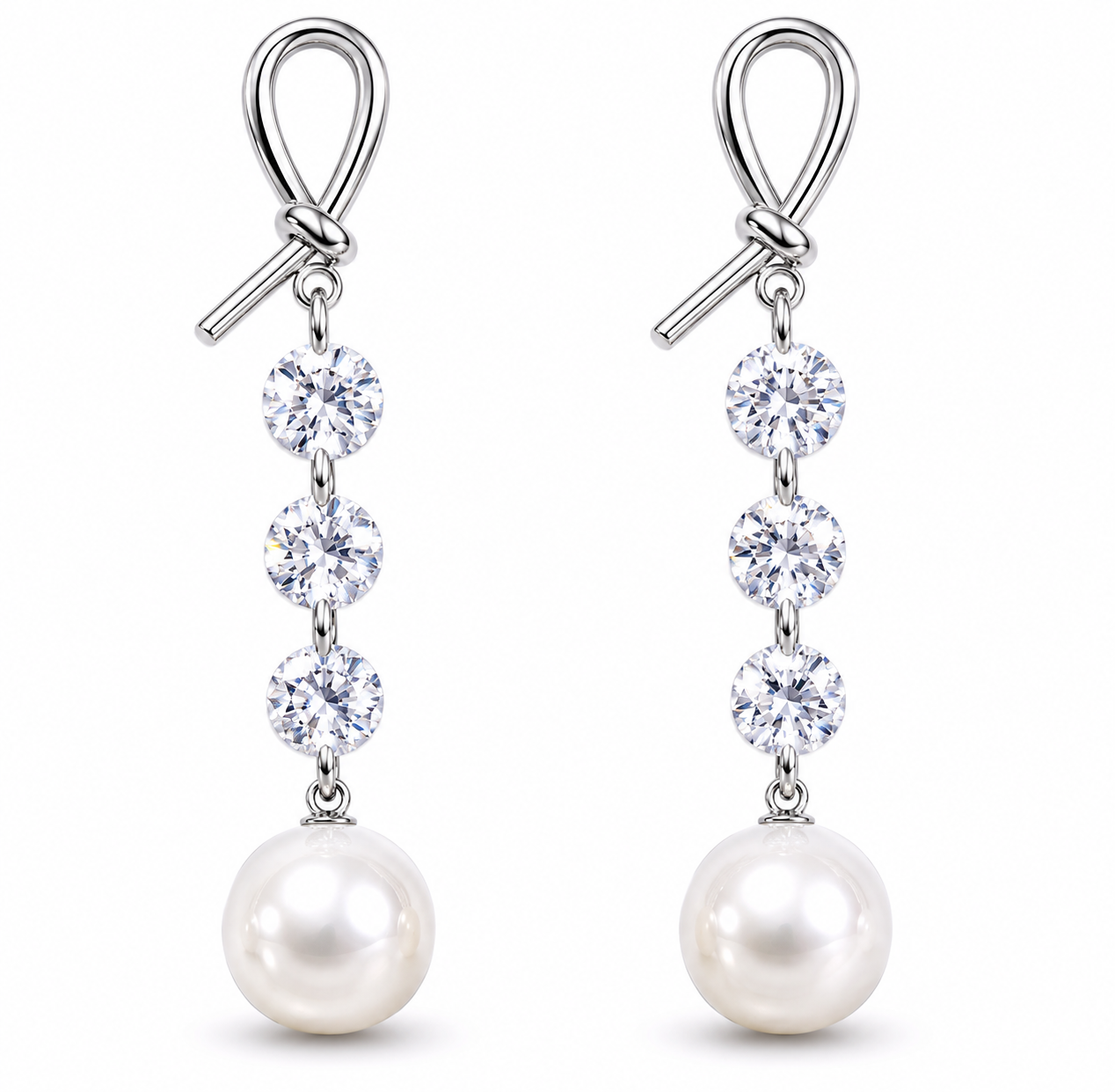 Crystal Bow Earrings