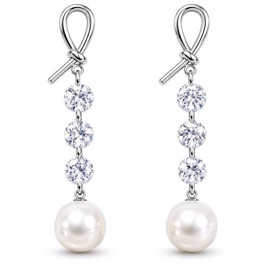 Crystal Bow Earrings