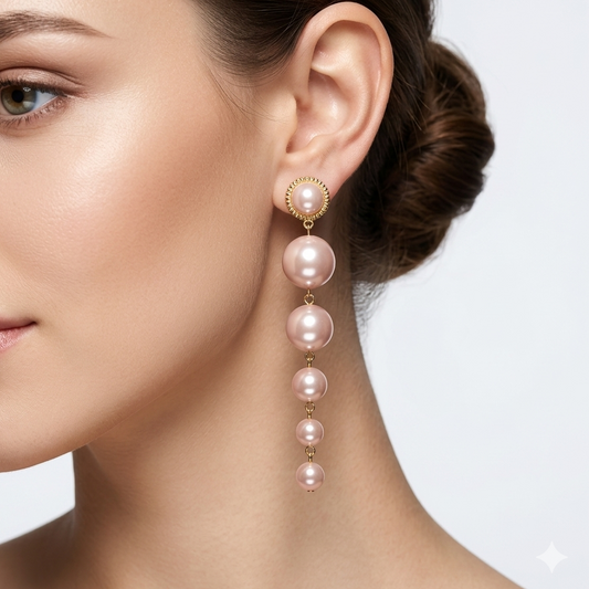 Blush Pearl Drop Earrings