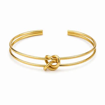 Golden Knot Cuff Bracelet