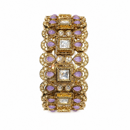 Ethnic Lavender Kundan Kada